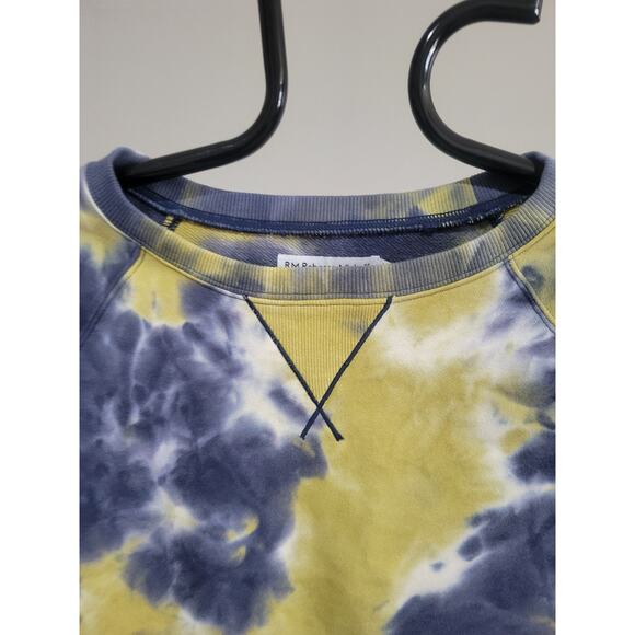 RM Rebecca Minkoff Terry Crew Pullover Top Size M Mustard Tie Dye A474354 NWT - Picture 3 of 9